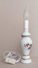 Veioza cu corpul din ceramica pictata + bec decorativ, lampa perfect functionala