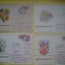 HOPCT PLIC S NR 954 set 4 PLICURI -FLORI/FLORA - RUSIA -CIRCULAT