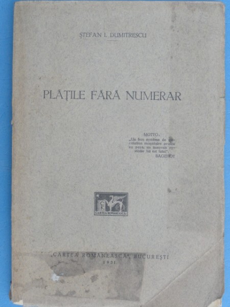 Platile fara numerar - Stefan I. Dumitrescu