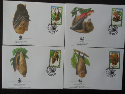 Fiji-WWF,FDC lilieci -set complet foto