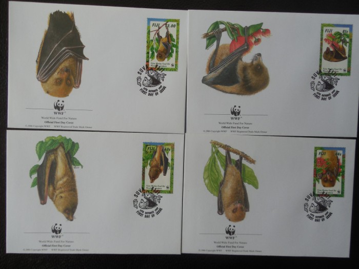 Fiji-WWF,FDC lilieci -set complet