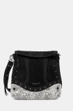 Desigual poșetă SNAKE PATCH JERSEY 2 culoarea negru, 25WAKP11