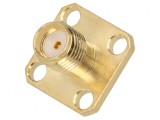 Conector SMA soclu mamă drept pentru lipire pe panou