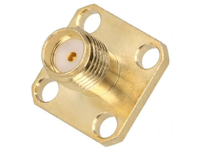 Conector SMA soclu mamă drept pentru lipire pe panou