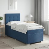 Cumpara ieftin Pat boxspring cu saltea albastru 80 x 200 cm Tesatura