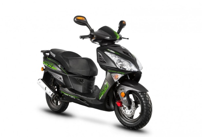 Scuter Barton Falcon 50cc, culoare negru/verde Cod Produs: MX_NEW MXFALCON50NV