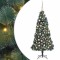 vidaXL Brad de Crăciun artificial cu suport Verde 30 x 30 x 120 cm PET 3396139