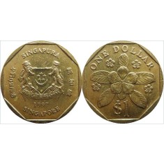 Singapore 1988 - 1 dollar, circulata