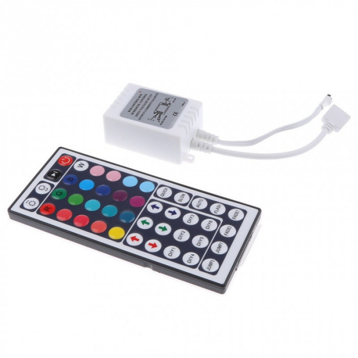 Controler cu telecomanda Banda LED RGB 144W 12V 6A &ndash; 44 butoane