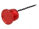 Comutator piezoelectric roșu SPST-NO 0.2A 24V