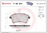 Set placute frana BREMBO P68044