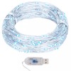 VidalXL Instalație luminoasă 400 micro LED-uri alb rece 8 funcții 40 m
