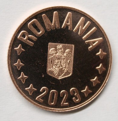 5 BANI 2023 DIN SET DE MONETARIE . PROOF. foto