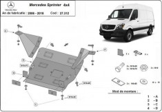 Scut motor metalic Mercedes Sprinter 4x4 2006-2018 foto