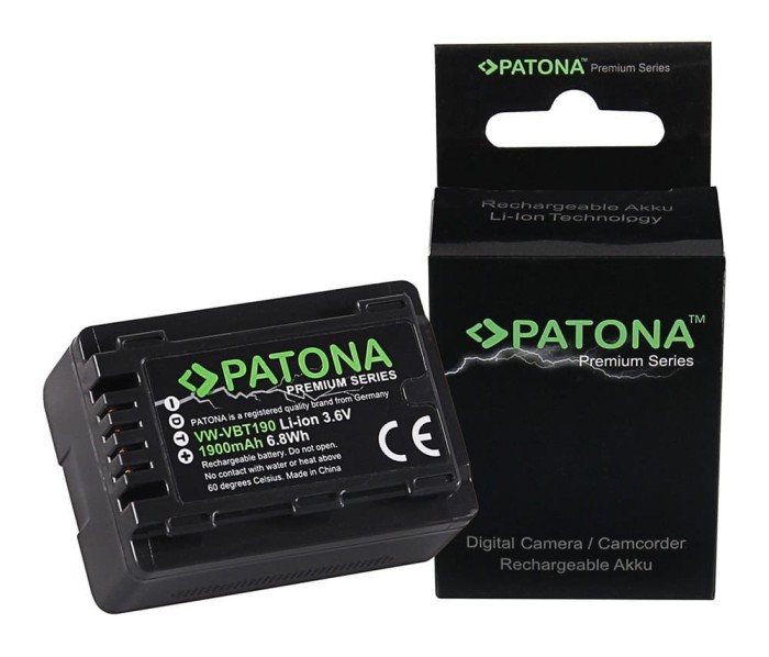 Acumulator /Baterie PATONA Premium pentru Panasonic VW-VBT190 HC-V757 V777 VX878 WX979- 1258