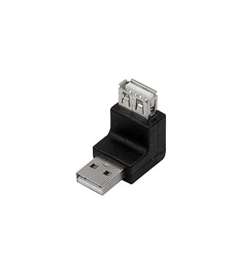 Adaptor USB 2.0 A mufa tata - USB A soclu mama in unghi LOGILINK foto