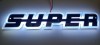 Sigla Auto SUPER ALBA 40x7cm, 24V, Iluminare LED, Universal