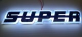 Sigla Auto SUPER ALBA 40x7cm, 24V, Iluminare LED, Universal