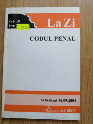 Codul penal - actualizat septembrie 2003 foto