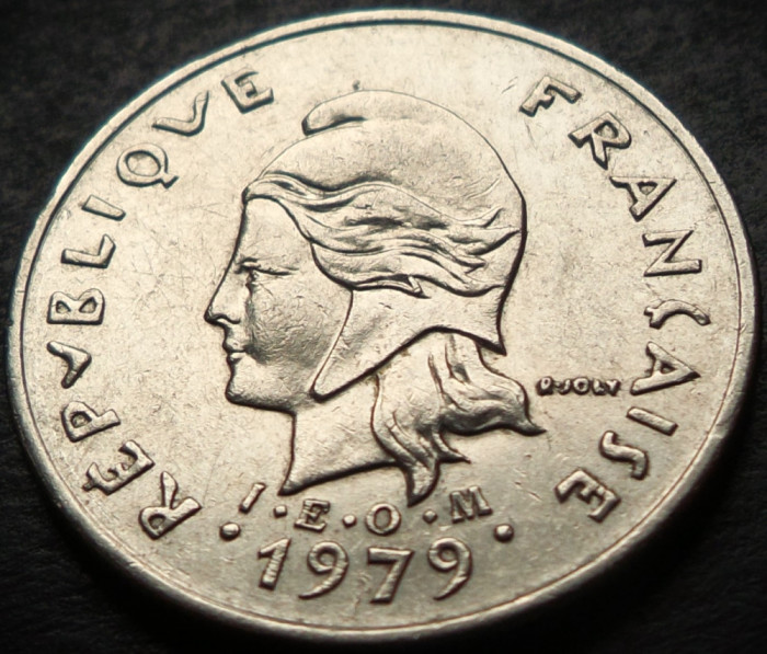 Moneda exotica 10 FRANCI - POLYNESIE / POLINEZIA FRANCEZA, anul 1979 * cod 4950