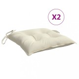 Cumpara ieftin Perne de scaun, 2 buc., alb crem, 50x50x7 cm, textil oxford