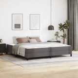 Cumpara ieftin Pat cu saltea Gri 200 x 200 cm Piele artificială