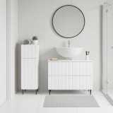 Cumpara ieftin Set de dulapuri pentru baie, 2 piese ZWOLLE Alb foarte lucios