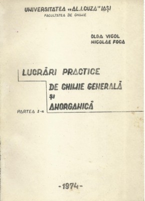 AS - LUCRARI PRACTICE DE CHIMIE GENERALA SI ANORGANICA foto