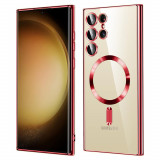 Cumpara ieftin Husa pentru Samsung Galaxy S23 Ultra, Techsuit Luxury Crystal MagSafe, Red