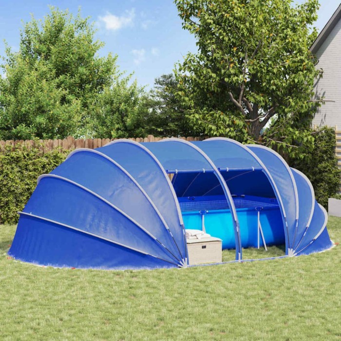 vidaXL Cort pentru piscină albastru 538 x 440 x 204 cm 42001137