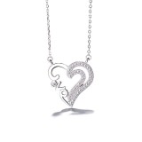 Cumpara ieftin Lantisor argint 925, JW871, model love, placat cu rodiu