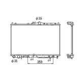 Radiator racire Mitsubishi Carisma, 06.1995-05.1997, Motorizare 1, 6 66kw; 1, 8 85kw Benzina, tip climatizare Cu/fara AC, cutie automata, diametru in, SRLine