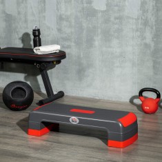 HOMCOM Stepper Fitness pentru Aerobic, Negru si Rosu foto