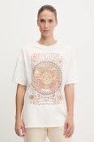 Rip Curl tricou din bumbac LUNA HERITAGE culoarea alb, 0FWWTE