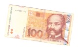 Bancnota Croatia 100 kuna 2002, circulata, stare relativ buna