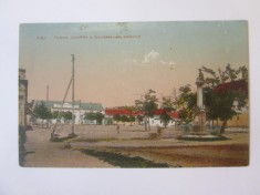 Carte postala Serbia(Voievodina)-Kula-Piata F. Joseph,statuia Sfanta Treime 1914