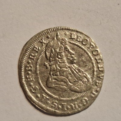 Austria 1 kreuzer 1698 CB / argint Leopold l foto