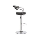 Scaune bar (set) Saturn, cromat, piele eco, negru