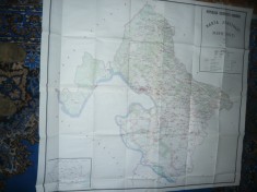 Harta mare Judet MEHEDINTI ,dim.=135x123cm 1982 RSR Inst. Geodezie foto