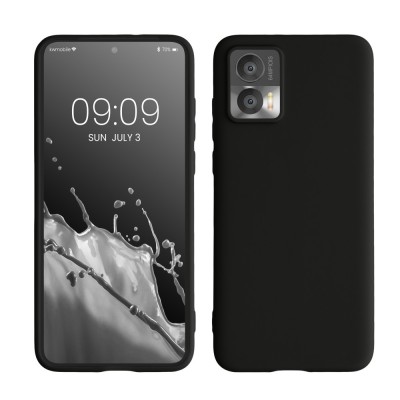 Husa kwmobile pentru Motorola Edge 30 Neo, Silicon, Negru, 60081.47 foto