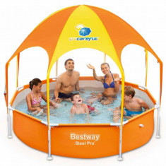 Bestway Piscină supraterană copii Steel Pro, protecție UV, 244x51 cm