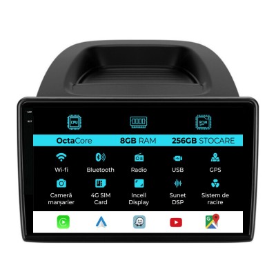 Navigatie Dedicata Ford Ecosport (2017-2025), 9Inch, 8Gb Ram, 256Gb Stocare, Carplay foto