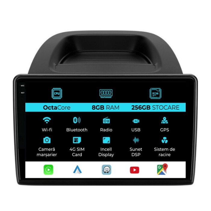 Navigatie Dedicata Ford Ecosport (2017-2025), 9Inch, 8Gb Ram, 256Gb Stocare, Carplay