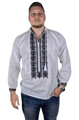Bluza tip ie barbati BB24, alb crystal/negru darth vader , marimea 3XL foto