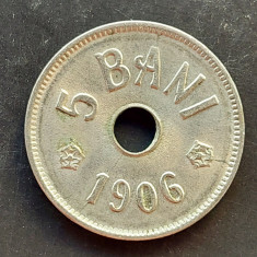 Moneda 5 bani 1906 necuratata