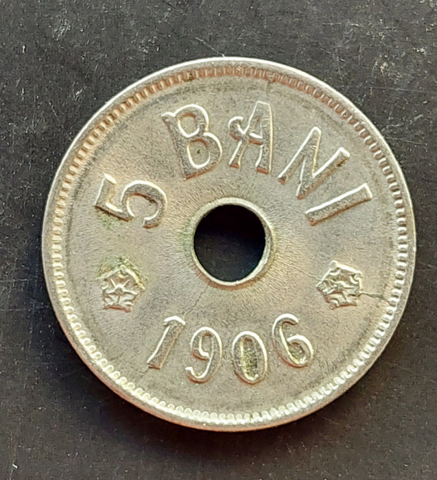 Moneda 5 bani 1906 necuratata