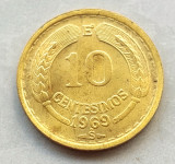 Moneda 10 centesimos 1969 Chile, America Centrala si de Sud
