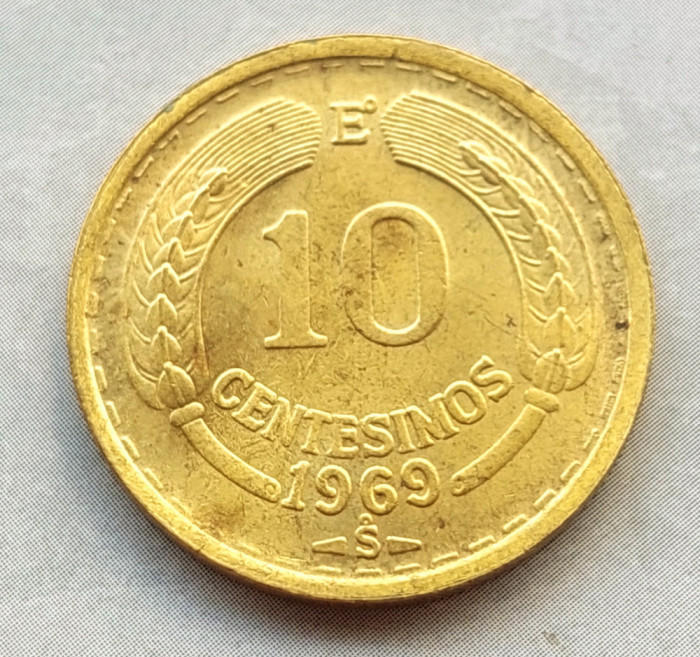 Moneda 10 centesimos 1969 Chile