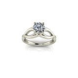 Inel Logodna Aur Alb 14k cu Zirconiu - Elegant, Modern, Simbol Iubire &amp; Angajament. Producator, Pret Variabil