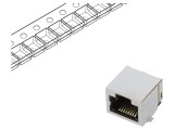 Soclu RJ45 Aurit 8P8C pentru PCB SMT